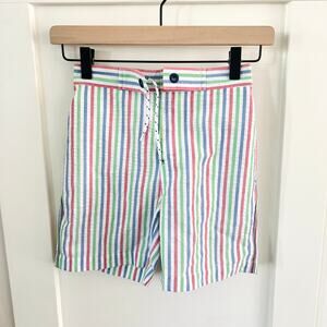 Mini Boden Striped Swim Shorts Boys 8-9Y